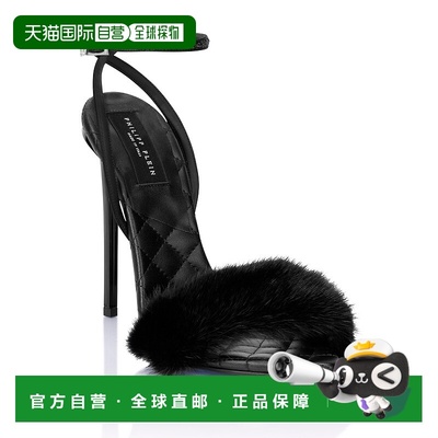 自营philipp pleinFur and Strass High Heels 12 - black 美国奥