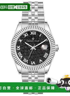 自营Christian Van Sant Men's Stellar Black Dial Watch - blac