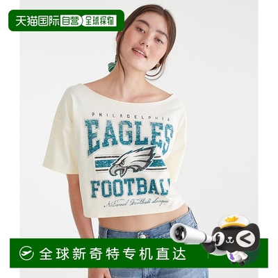 自营 Aeropostale Philadelphia Eagles剪裁露肩图案T恤-白色105