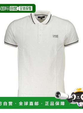 自营 Cavalli Class纯棉男式翻领衬衫-白色 美国奥莱直发