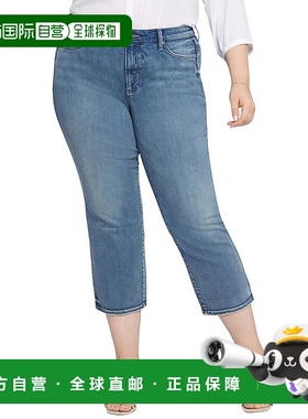 自营 NYDJ Plus Piper Romance 休闲九分牛仔裤 - 蓝色 美国奥莱