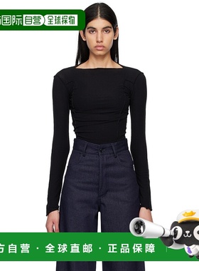 1h可退 香港直邮潮奢 Baserange 女士 黑色 Omato 长袖 T 恤 TTML