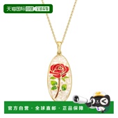 simonsRoss 自营 ross Simons月石和多色珐琅玫瑰马赛克吊坠项链1