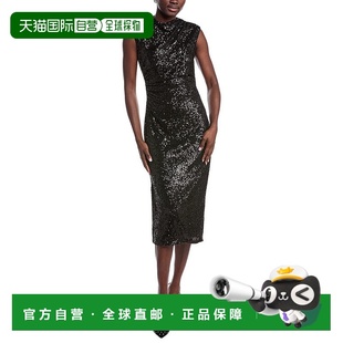 Klein Black Sequin Dress 连衣裙美国直发奥莱 Midi 自营Anne