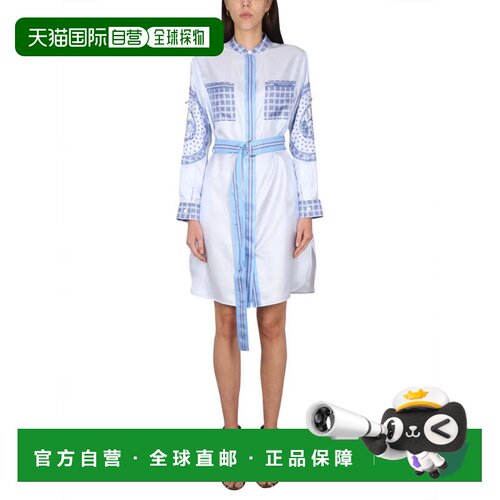 自营burberrySilk Chemisier Dress With Concealed Button Closu