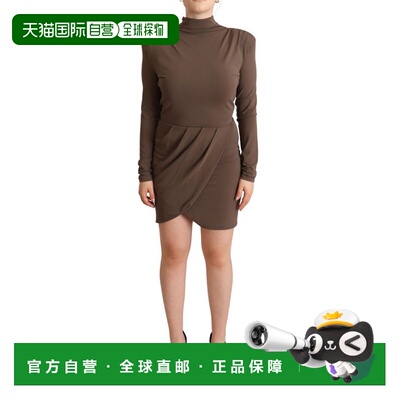 自营Patrizia Pepe Acetate Long Sleeves Turtle Neck Sheath Wo