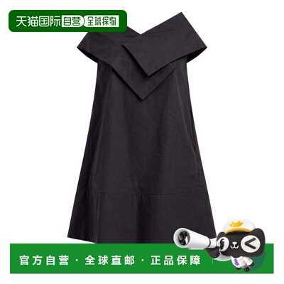 自营meimeijBlack Cotton Mini Women’s Dress - black 美国奥莱