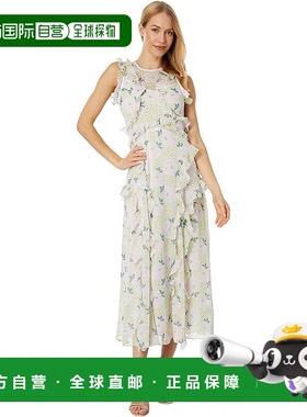 自营 Ted Baker Calinia 无袖瀑布中长连衣裙 淡紫色 - 白色 美国