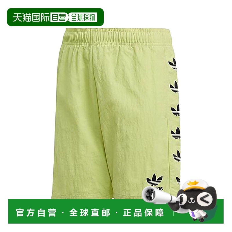 美国直邮Adidas阿迪达斯童款男士短裤松紧腰宽松直筒小logo运动裤