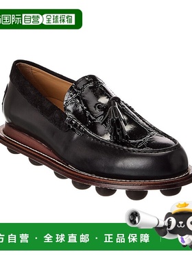 自营 tod'sTODs黑色皮革乐福鞋 美国奥莱直发单鞋一脚蹬