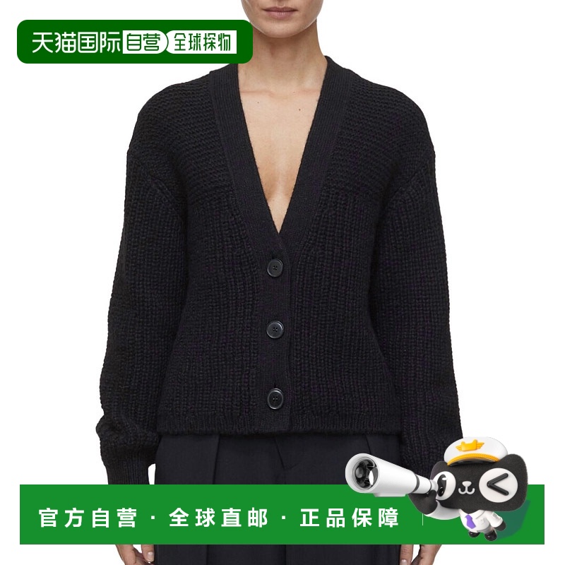 自营closed黑色羊驼混纺开衫 - 黑色 美国奥莱直发