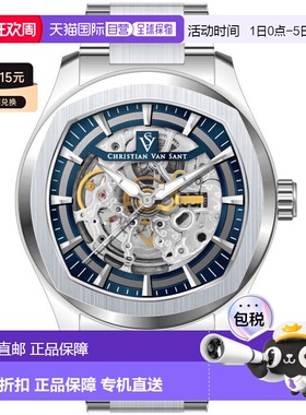自营Christian Van Sant Men's Romeo Blue Round 42mm - blue 美