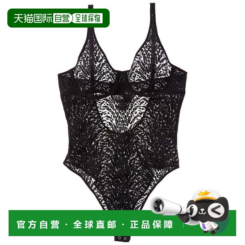 自营Wolford Animalier蕾丝内衣紧身衣-黑色 吊带美国直发奥莱