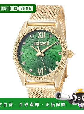 自营Just Cavalli Women's Animalier 30mm Gold Tone Quartz Wat