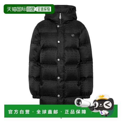 自营philipp pleinPuffer夹克Monogram-黑色 美国奥莱直发