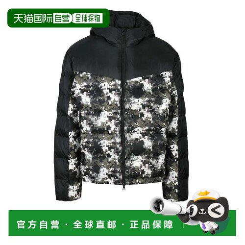 自营ea7 emporio armaniZip Down Jacket - Black - black 美国奥
