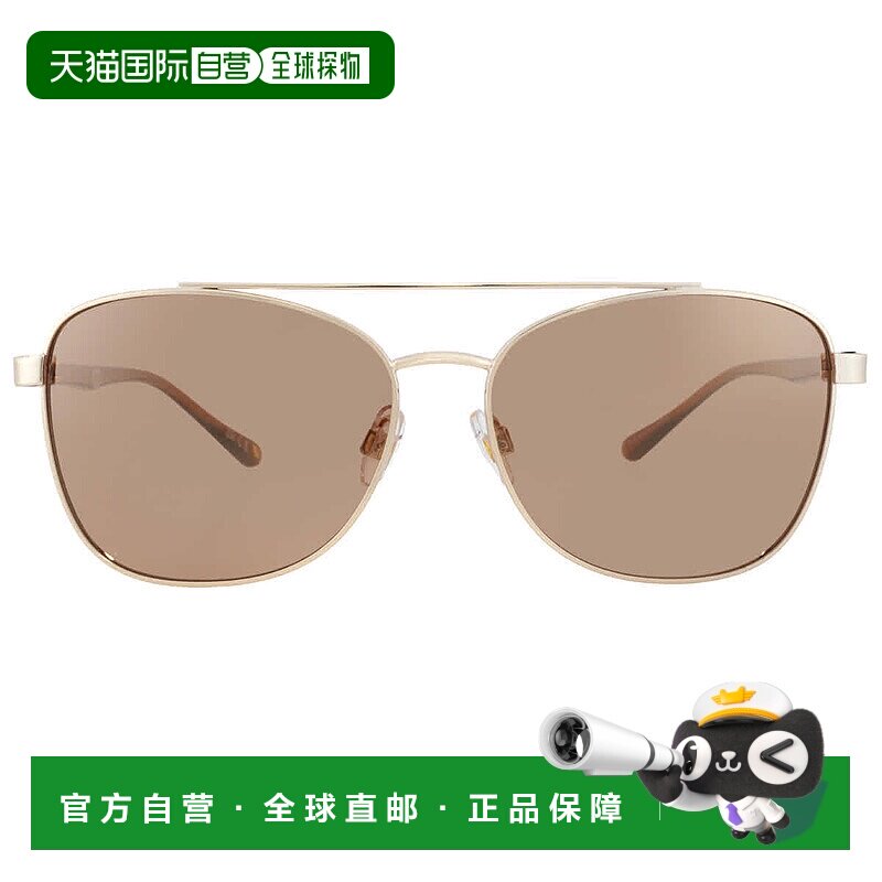 自营Nine West NW 23 1053 GLD Gold Pilot Ladies Sunglasses 10