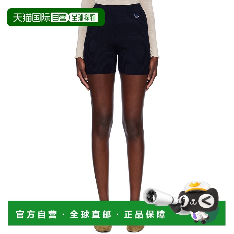 1h可退 香港直邮潮奢 MAISON KITSUNE 女士 海军蓝 Baby Fox Patc