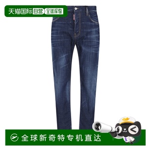 美国奥莱直发 自营 dsquared2642 直筒牛仔裤 蓝色