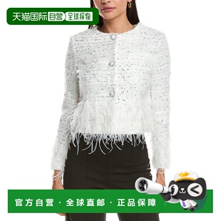 Tweed 美 自营Milly Metallic Jacket white Richele Button