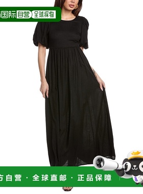 自营 Beach Riot Weston 亚麻混纺长裙 - 黑色 美国奥莱直发