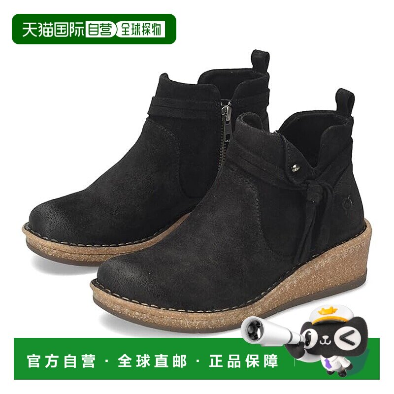 1h可退 香港直邮潮奢 born 宝蕴 女士 Vaughn 短靴 black黑色 舒