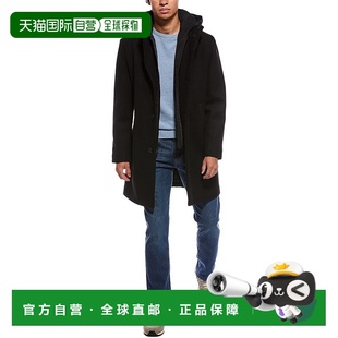 Blend Wool Melton Coat 美国奥莱直发 自营Kenneth black Cole