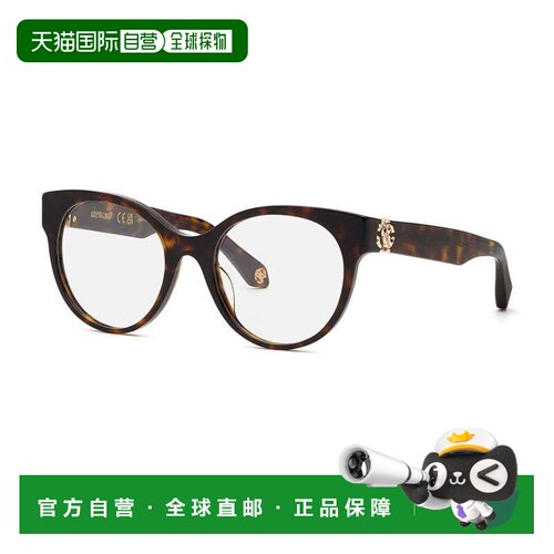 自营Roberto Cavalli Eyeglasses Round Full Rim, Dark Havana F