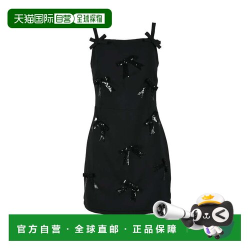 自营msgmSheath Dress Applications - Black - black 美国奥莱直