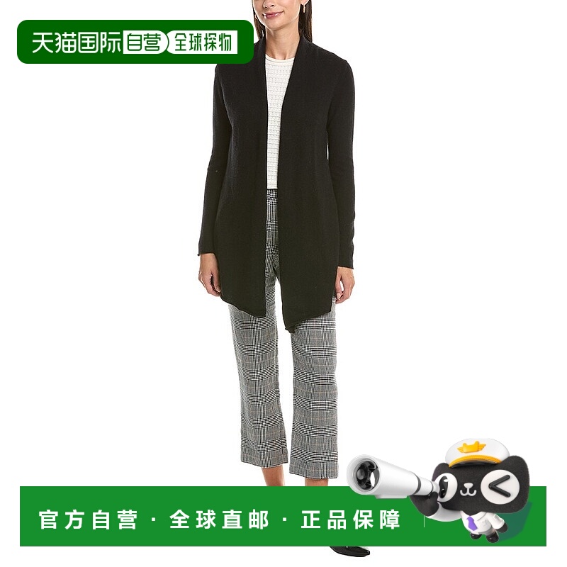 自营InCashmere Flyaway Cashmere Cardigan - black 美国奥莱直
