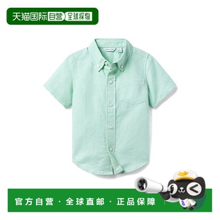 蓝色 jack珍妮和杰克亚麻混纺衬衫 美国奥莱直发 and 自营janie