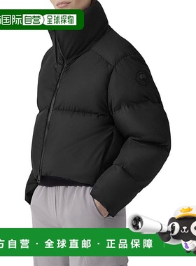 自营Canada Goose Garnet Cropped Puffer Coat - black 美国奥莱