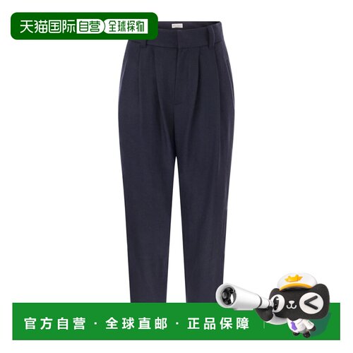 自营Brunello Cucinelli Cashmere Casual Women's Pants - blue