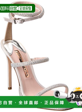 自营 Sophia Webster卡莉斯塔绒面缎凉鞋-白色 美国奥莱直发单鞋