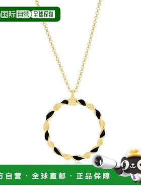 自营 simona纯银、黑色珐琅扭纹项链 - 镀金 - 黑色 美国奥莱直发