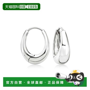 自营Ross-Simons Sterling Silver Oval Hoop Earrings - 0.75 in