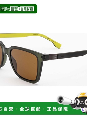 自营 Hugo Boss男式53毫米绿色太阳镜-绿黄色 美国奥莱直发
