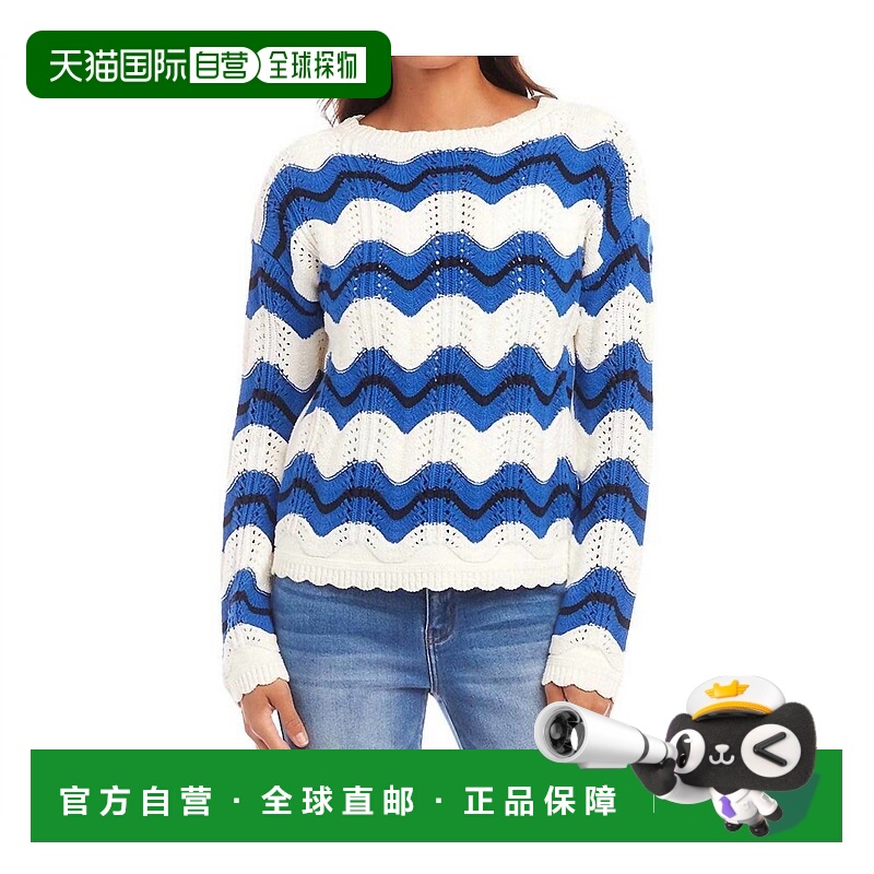 自营karen kanePointelle Zigzag Sweater - Plus In Multi Color