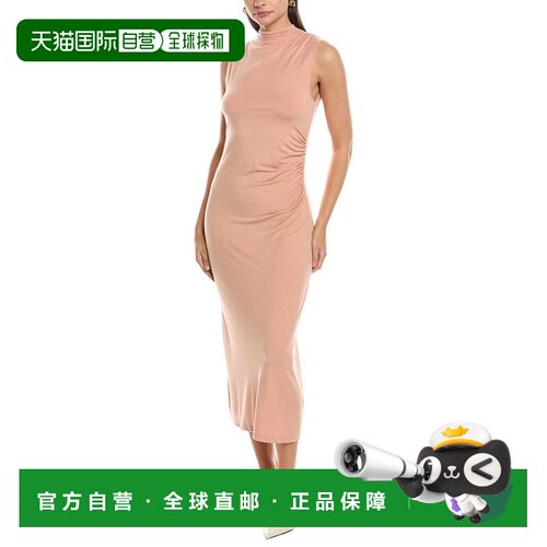 自营Vince Turtleneck Ruched Dress - Pink 连衣裙美国直发奥莱
