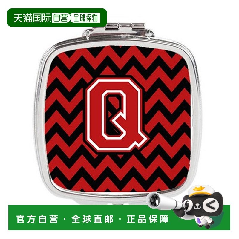 自营 Carolines Treasures CJ1047-QSCM 字母 Q 雪佛龙黑色正品