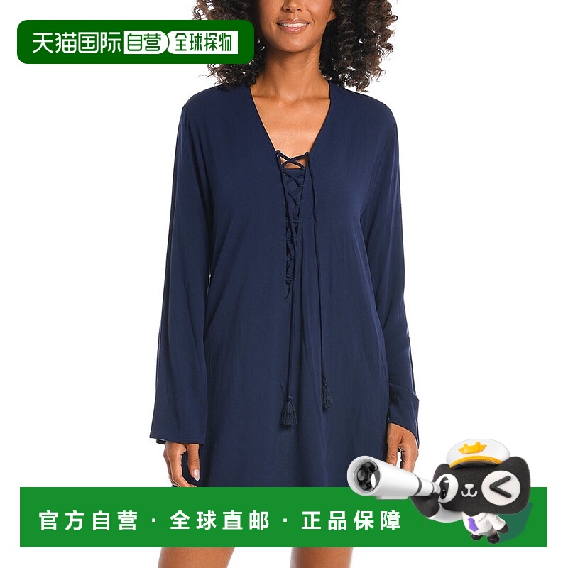 自营La Blanca Tunic Coverup - blue 美国奥莱直发