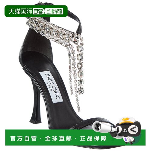 自营Jimmy Choo Verity 100 Leather Sandal - black 美国奥莱直