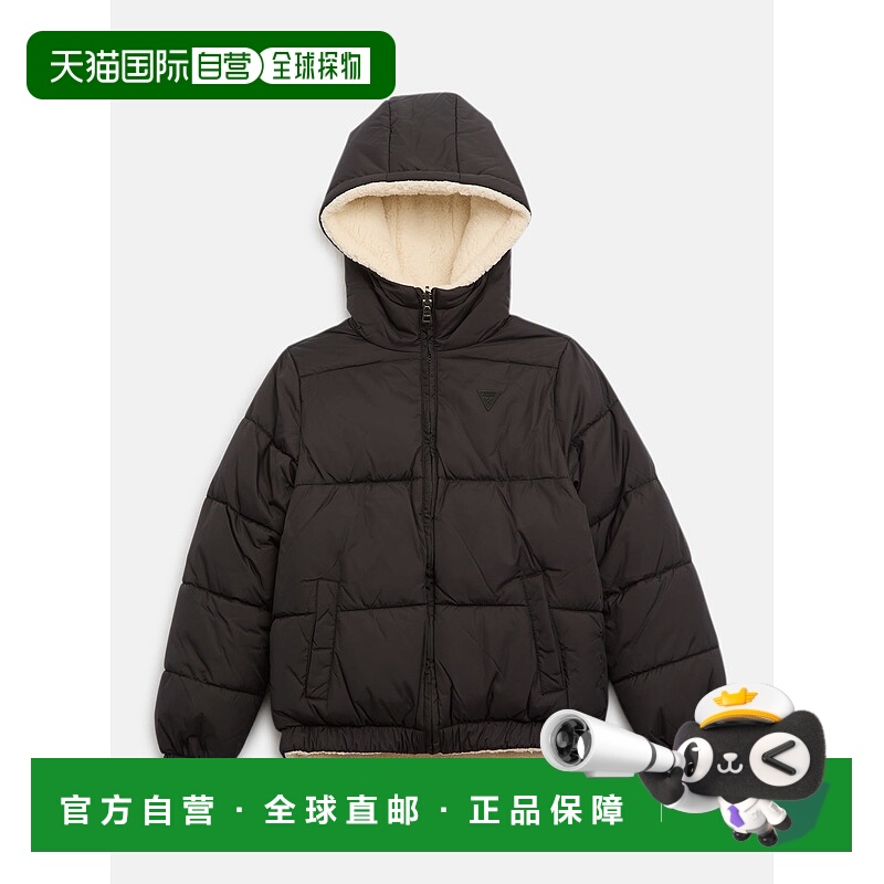 自营guess可逆羽绒服（8-16）-黑色 美国奥莱直发