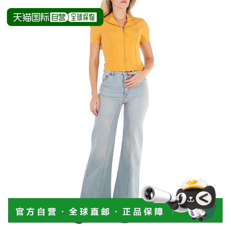 自营 Jacquemus女士橙色Tangelo拉链自行车衬衫-橙色 美国奥莱直