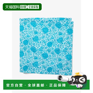 自营michael korsFloral Print Cotton Scarf - milos blue 美国