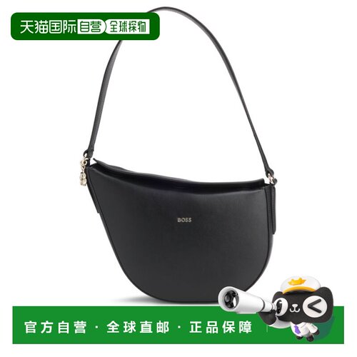 自营bossHobo bag with Double B monogram charm - black 美国奥