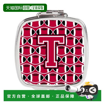 自营 Carolines Treasures CJ1079-TSCM 字母 T 足球深红色正品