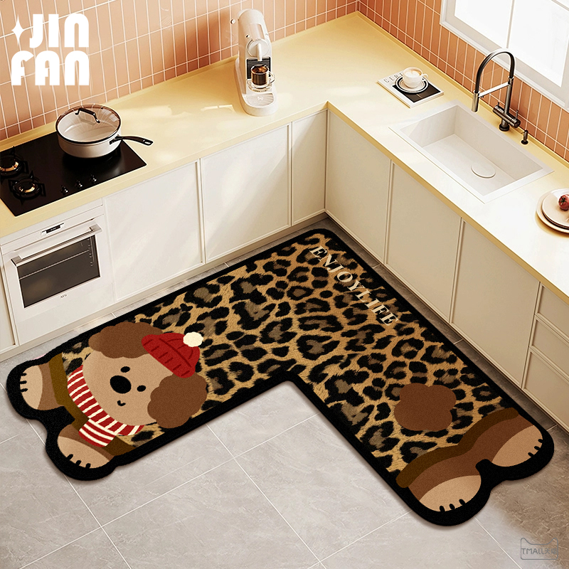 厨房硅藻泥L型吸水地垫转角地毯