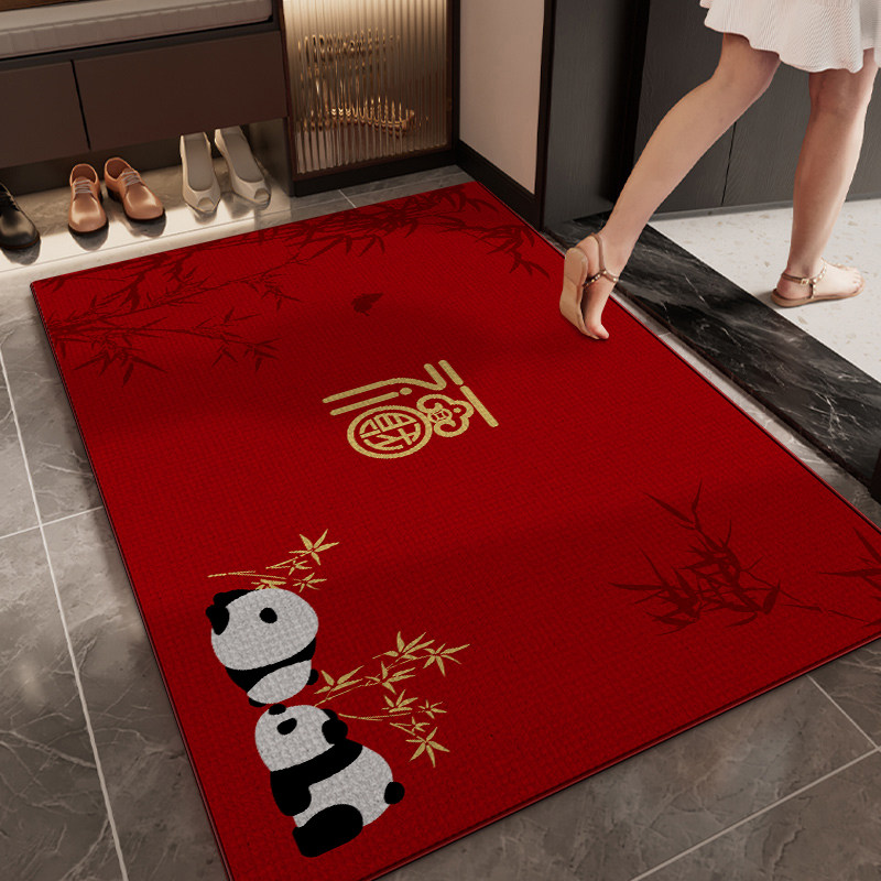 红色喜庆入户门地垫家用玄关高级感进门门垫可裁剪脚垫子耐脏地毯,居家布艺,入户地垫,淘宝优惠券,粉丝福利购,淘宝优惠卷