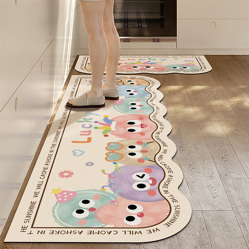 厨房硅藻泥卡通垫子家用耐脏吸水